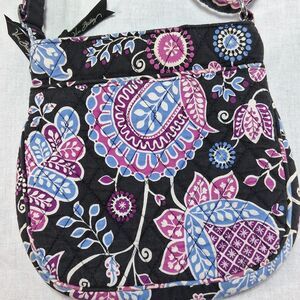 Vera Bradley crossbody retired "Alpine Floral" pattern Double Zip purse